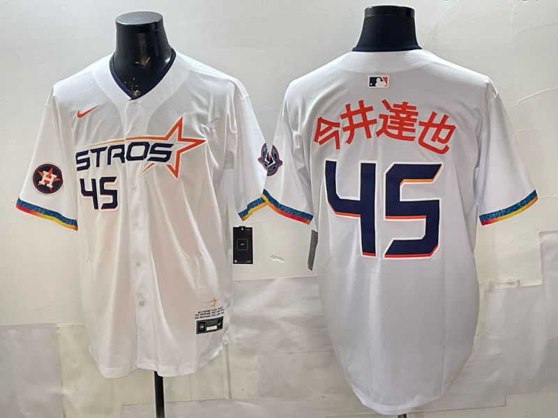 Men 2026 Houston Astros #45 Imai White 4th generations Nike MLB Jersey style 03->houston astros->MLB Jersey